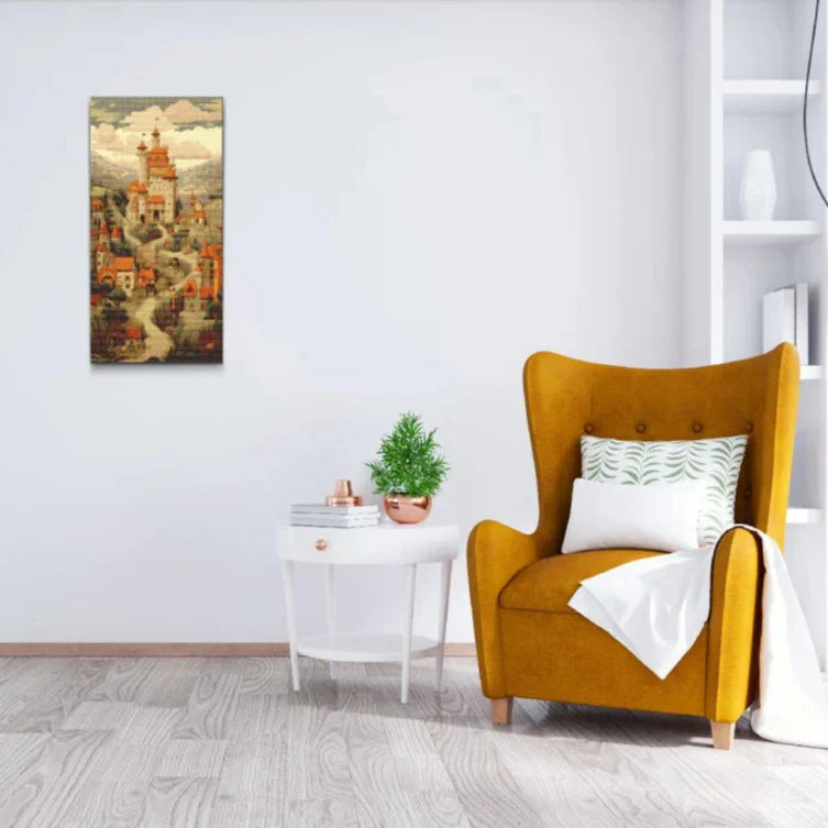 Castle on the Mountain Diamond Painting Kit by Nordik Atelier