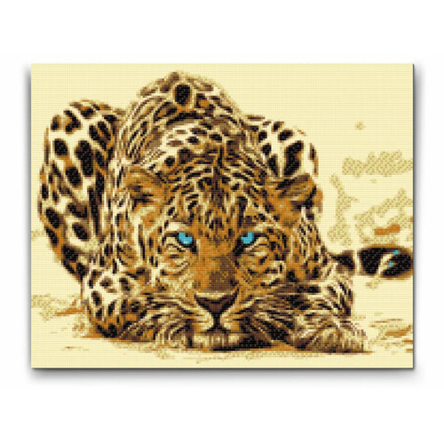 Blue Eyed Cheetah Diamond Painting Kit by Nordik Atelier