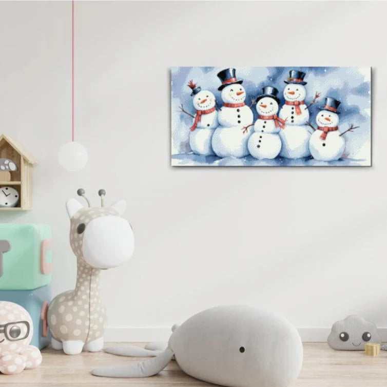 Snowman Family Christmas Diamond Painting Kit by Nordik Atelier