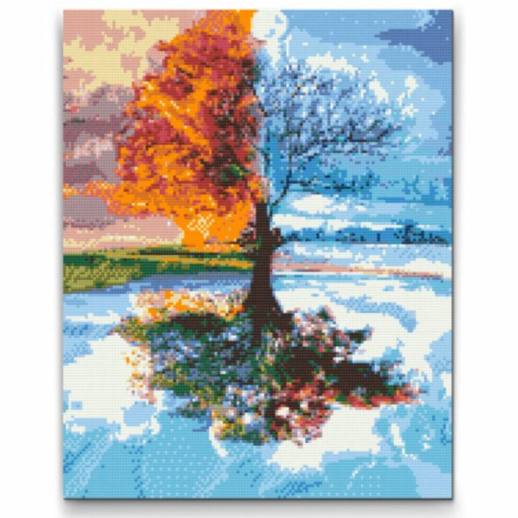 Four Seasons Tree Diamond Painting Kit by Nordik Atelier