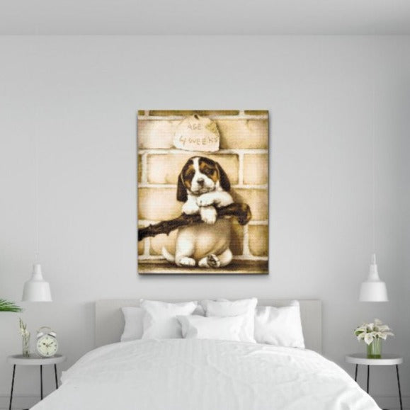 Four Week Old Puppy Diamond Painting Kit by Nordik Atelier