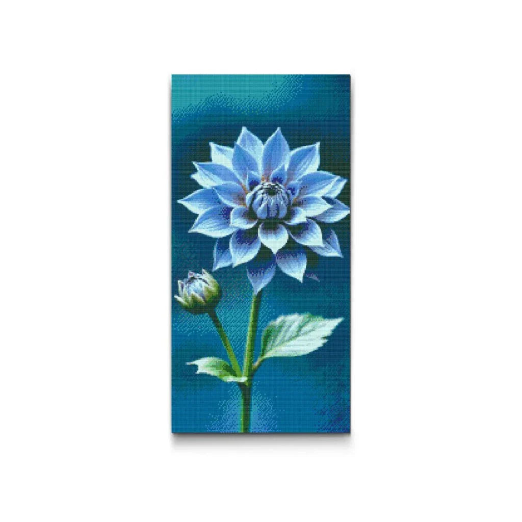 Blue Flower Diamond Painting Kit by Nordik Atelier