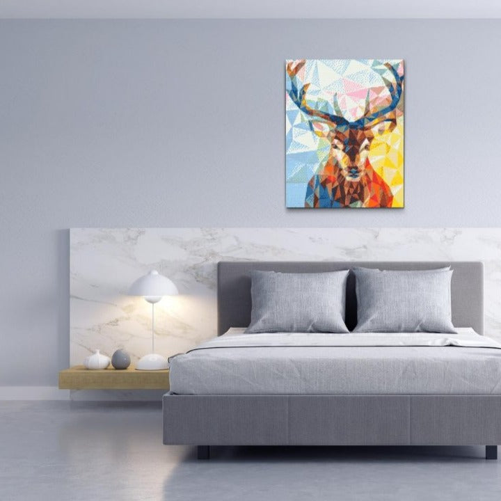 Cubic Deer Geometric Art Diamond Painting Kit by Nordik Atelier