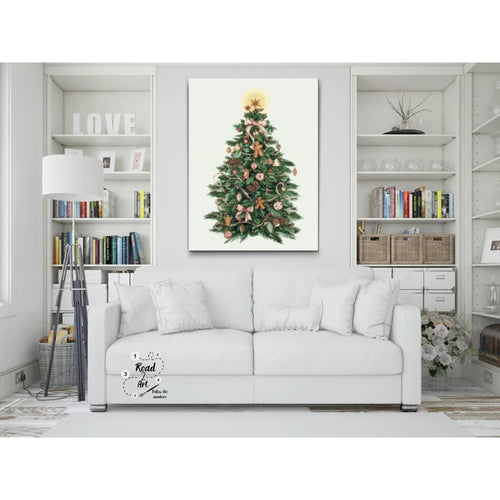 Christmas Tree with Gingerbread and Glitter Diamond Painting Kit by Nordik Atelier