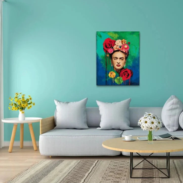 Frida Kahlo Floral Portrait Diamond Painting Kit by Nordik Atelier
