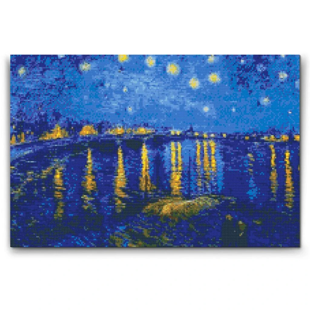 Starry Night Over the Rhône by Vincent van Gogh Diamond Painting Kit by Nordik Atelier
