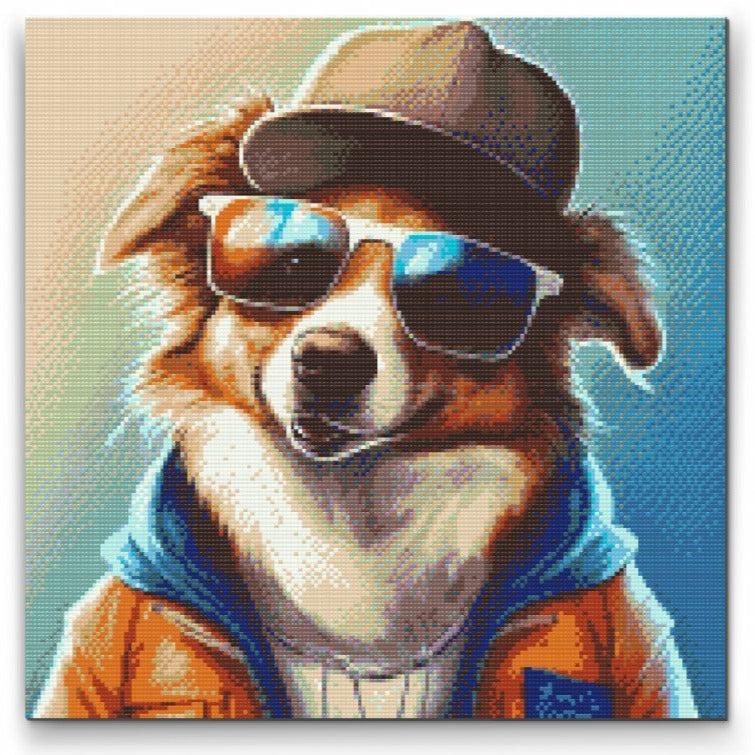 Dog with Sunglasses Diamond Painting Kit by Nordik Atelier