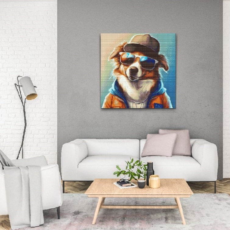 Dog with Sunglasses Diamond Painting Kit by Nordik Atelier