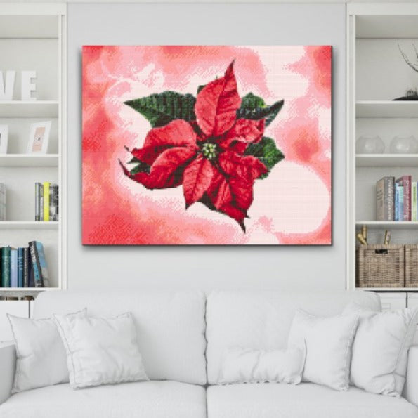 Poinsettia Christmas Diamond Painting Kit by Nordik Atelier