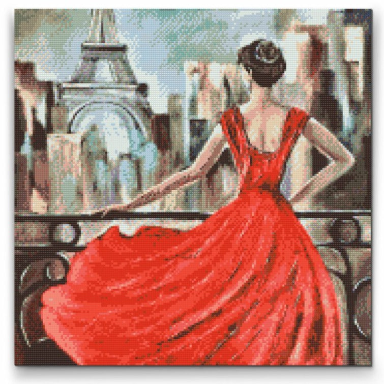 Lady in Red Diamond Painting Kit by Nordik Atelier