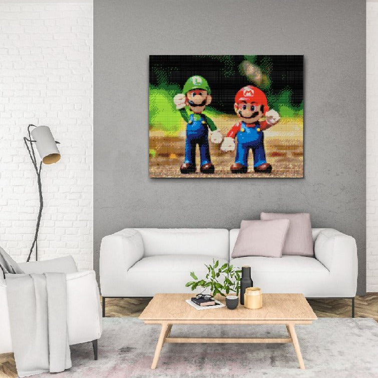 Mario Brothers Diamond Painting Kit by Nordik Atelier