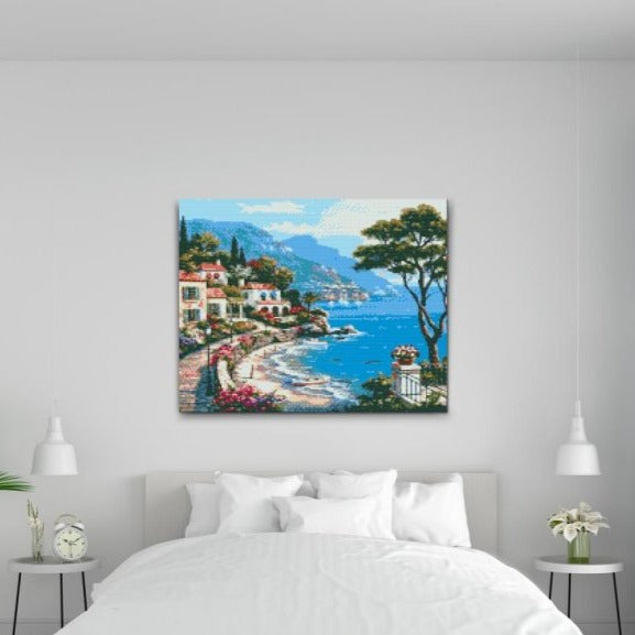 Mediterranean Village Diamond Painting Kit by Nordik Atelier