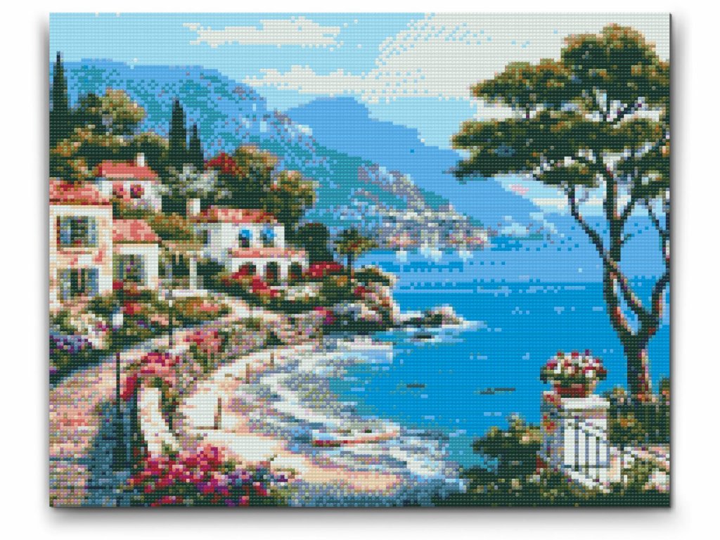 Mediterranean Village Diamond Painting Kit by Nordik Atelier