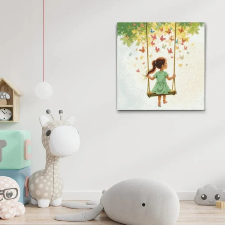 Girl on a Swing Diamond Painting Kit by Nordik Atelier