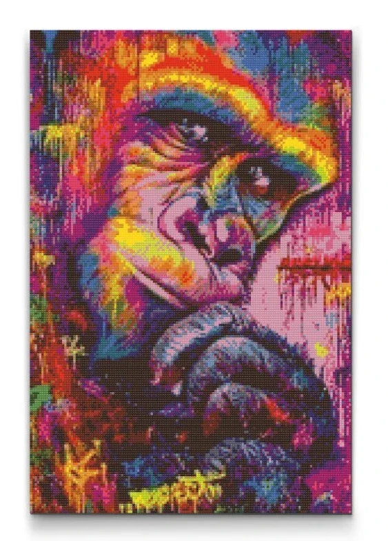Gorilla Portrait Diamond Painting Kit by Nordik Atelier