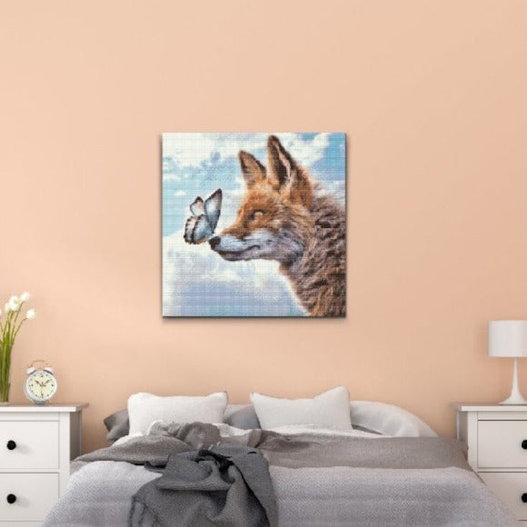 Fox with Butterfly Diamond Painting Kit by Nordik Atelier