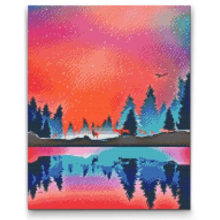 Beautiful Winter Landscape Diamond Painting Kit by Nordik Atelier