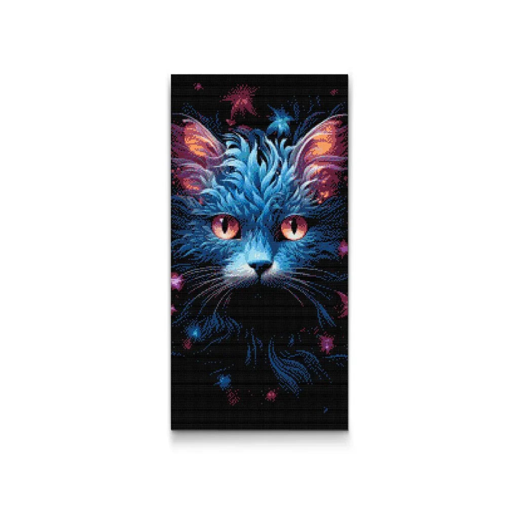 Blue Cat Diamond Painting Kit by Nordik Atelier