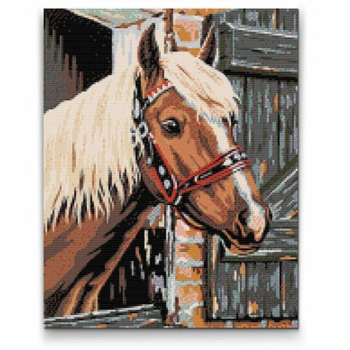 Brown Horse Diamond Painting Kit by Nordik Atelier
