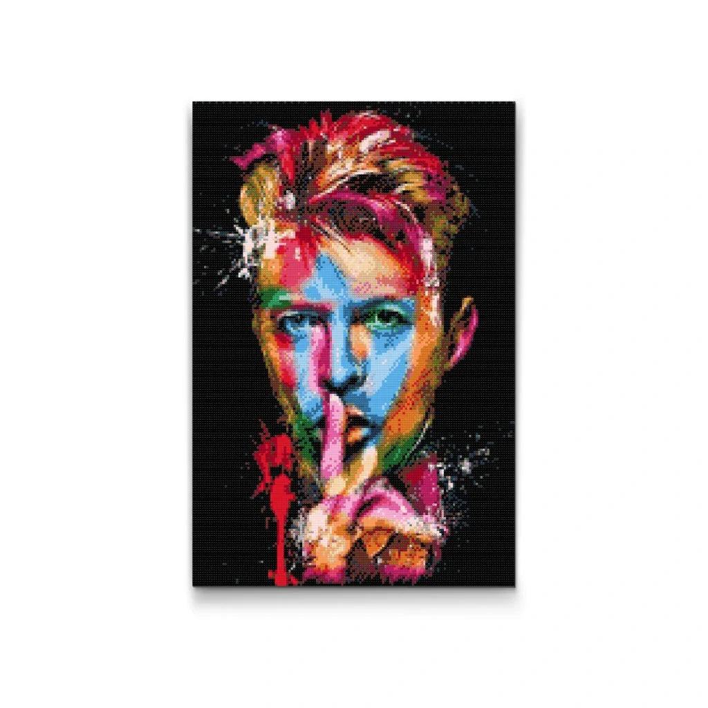 David Bowie Shhh Portrait Diamond Painting Kit by Nordik Atelier