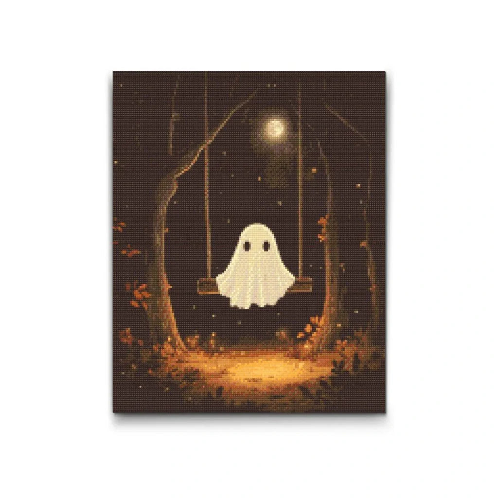 Moonlit Ghost on the Swing Diamond Painting Kit by Nordik Atelier