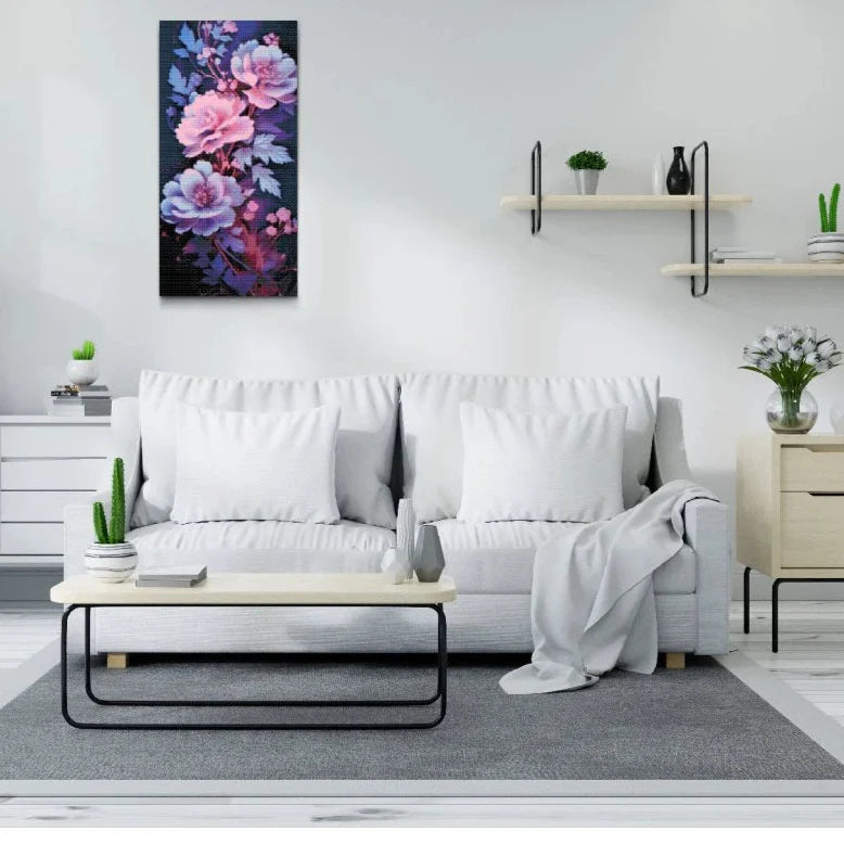 Midnight Flowers Diamond Painting Kit by Nordik Atelier