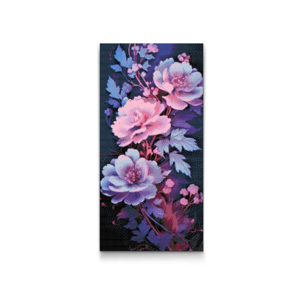 Midnight Flowers Diamond Painting Kit by Nordik Atelier