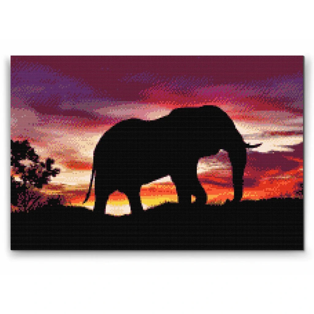 Savannah Giant Elephant Diamond Painting Kit by Nordik Atelier