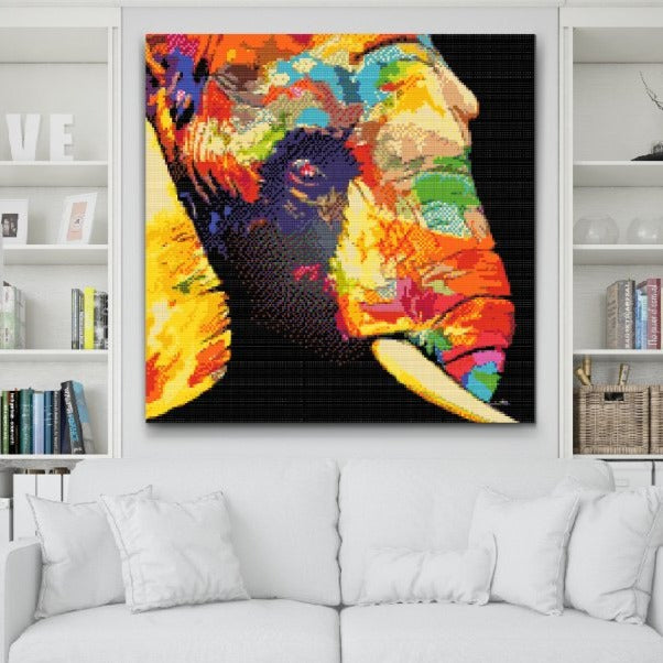 Colourful Elephant Diamond Painting Kit by Nordik Atelier