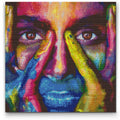 Colourful Face Abstract Portrait Diamond Painting Kit by Nordik Atelier