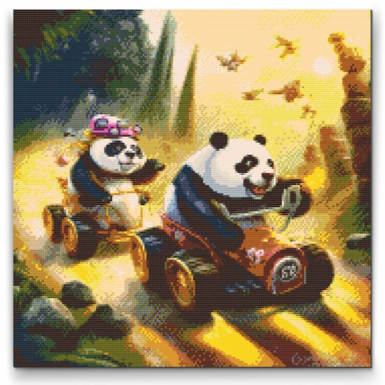 Running Panda Diamond Painting Kit by Nordik Atelier