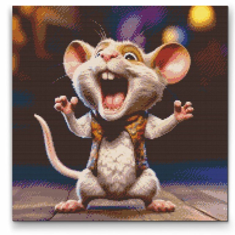 Singing Mouse Diamond Painting Kit by Nordik Atelier