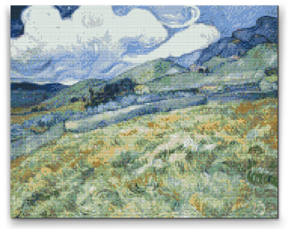 Wheat Field with Mountains by Vincent van Gogh